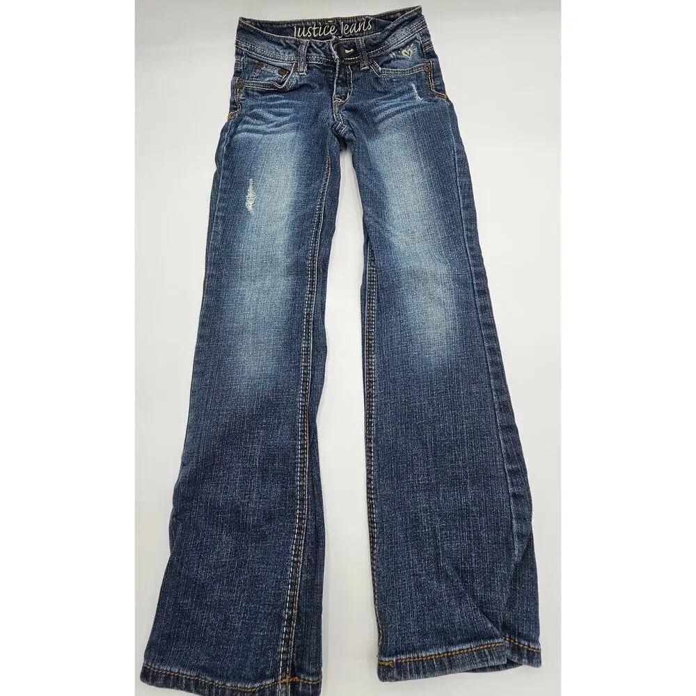4 Pair Justice Girl's Size 8 Jeans/Jeggings